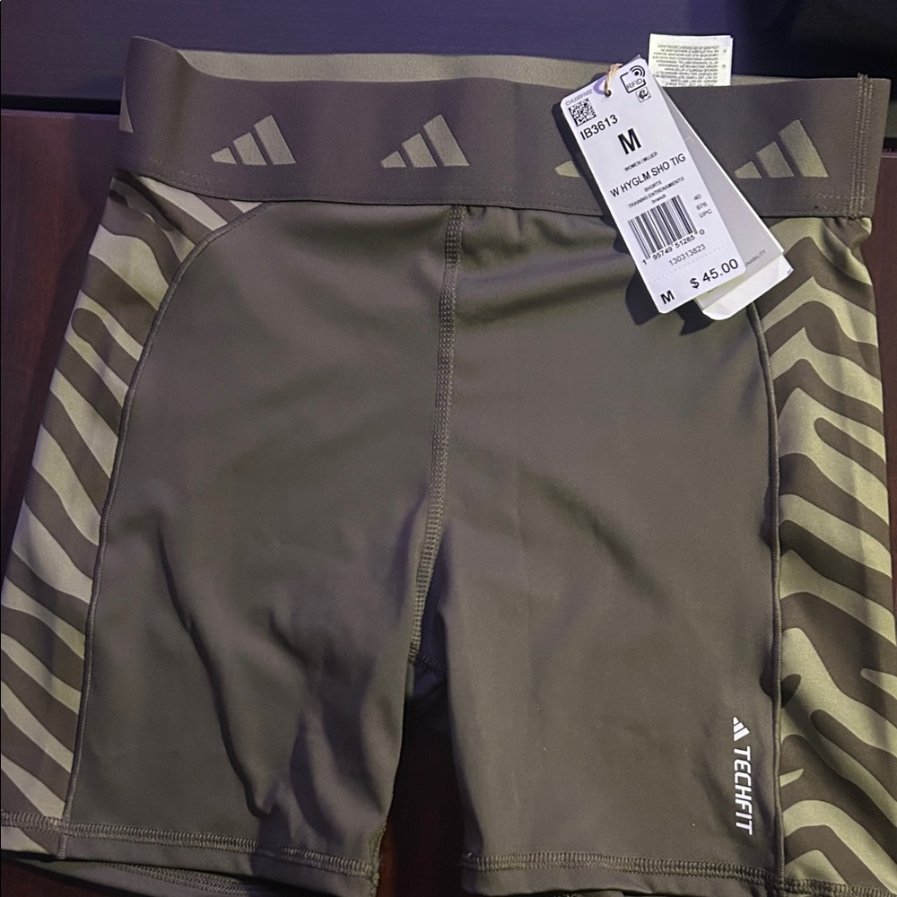 Adidas Techfit Olive Compression Shorts